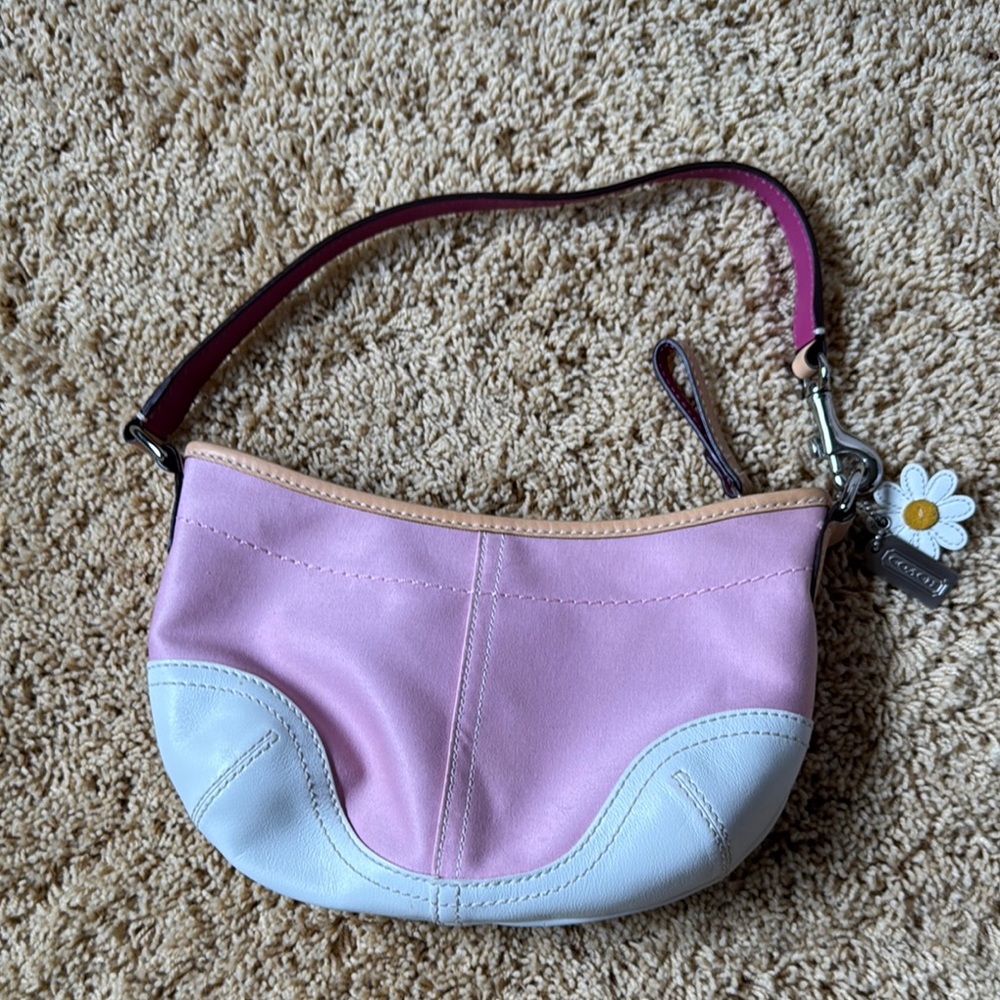 Coach Pink and White Women's Bag